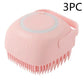 Silicone Dog Bath Massage Gloves Brush Pet Cat Bathroom Cleaning Tool Comb Brush For Dog Can Pour Shampoo Dog Grooming Supplies Small Pink Dog