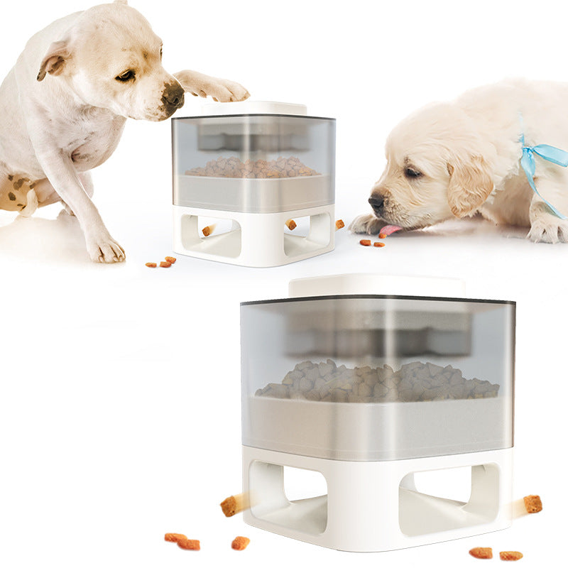 Dog Food Feeder Pet Accessories Cat Feeder Catapult Educational Dog Toys Pet Supplies Food Dispenser Just One Snap Comes Food Small Pink Dog