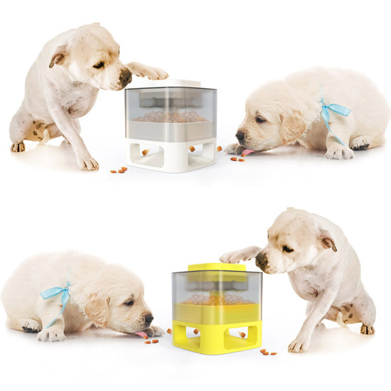 Dog Food Feeder Pet Accessories Cat Feeder Catapult Educational Dog Toys Pet Supplies Food Dispenser Just One Snap Comes Food Small Pink Dog