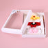 Pet Hand Knitted Wool Cherry Flower Bow Adjustable Cat Dog Cole Duck Collar Accessories Gift Box Small Pink Dog