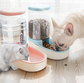 Pet dog automatic feeder microphone dog automatic drinking fountain Small Pink Dog