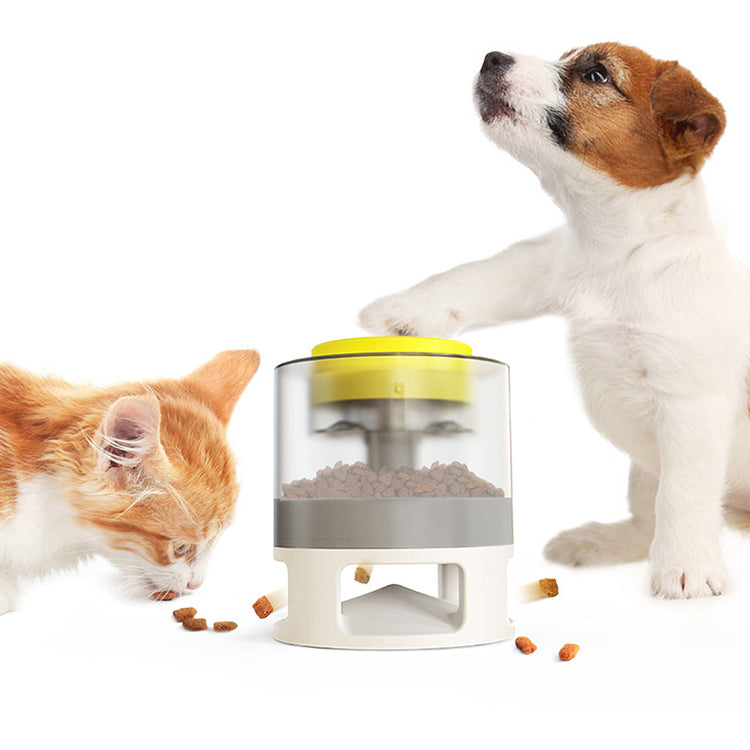 Dog Food Feeder Pet Accessories Cat Feeder Catapult Educational Dog Toys Pet Supplies Food Dispenser Just One Snap Comes Food Small Pink Dog