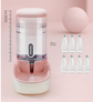 Pet dog automatic feeder microphone dog automatic drinking fountain Small Pink Dog