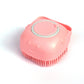 Silicone Dog Bath Massage Gloves Brush Pet Cat Bathroom Cleaning Tool Comb Brush For Dog Can Pour Shampoo Dog Grooming Supplies Small Pink Dog